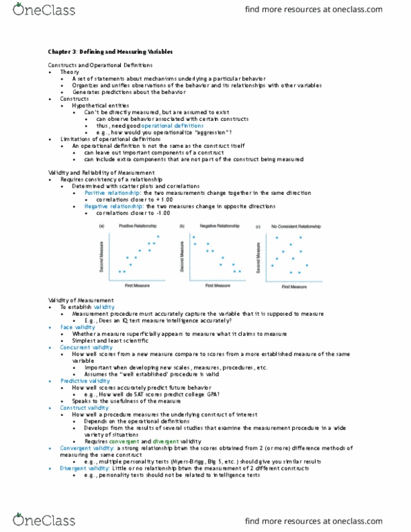 PSY 450 Lecture Notes - Lecture 2: Discriminant Validity, Concurrent Validity, Convergent Validity thumbnail