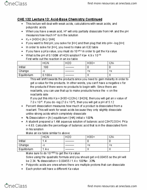 CHE 132 Lecture 13: CHE 132 Lecture 13 thumbnail