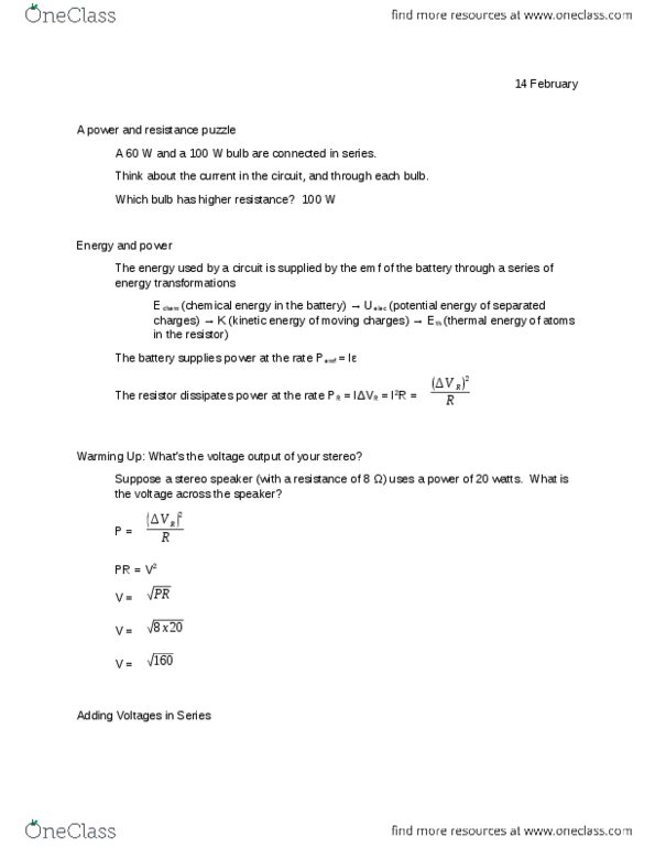 PH 122 Lecture Notes - Electric Catfish, Electric Eel, Bundesautobahn 60 thumbnail