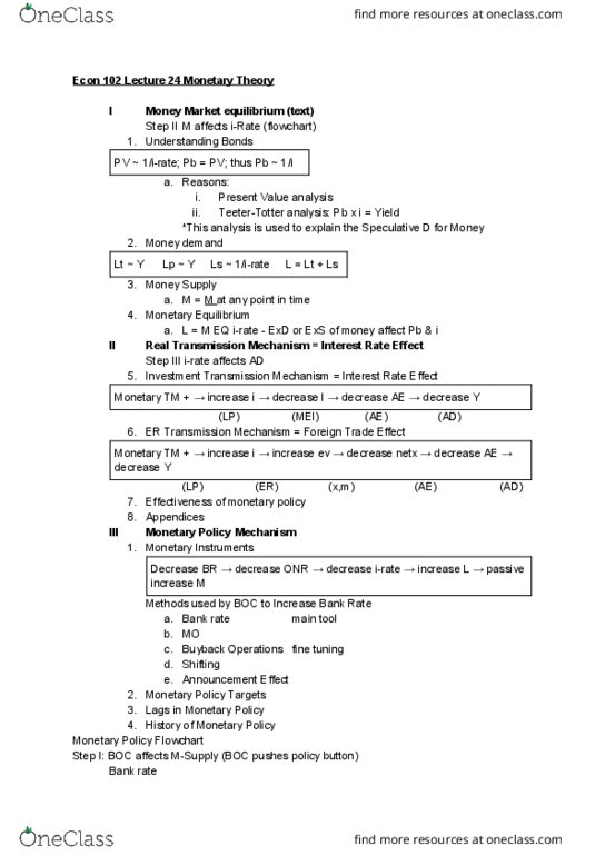 ECON 102 Lecture Notes - Lecture 24: 5, Value Engineering, Flowchart cover image