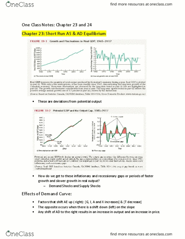 EC140 Lecture Notes - Lecture 15: Potential Output, Government Spending, Price Level cover image