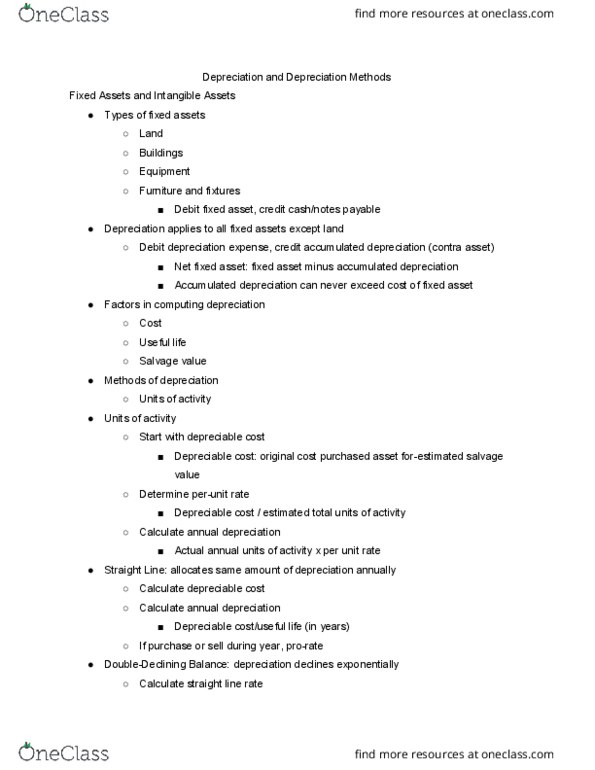 MGMT 30A Lecture Notes - Lecture 8: Intangible Asset, Fixed Asset thumbnail