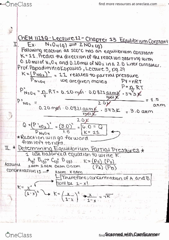 CHEM 1128Q Lecture 12: Chapter 13: Part 4: Fundamental Equilibrium Constants cover image