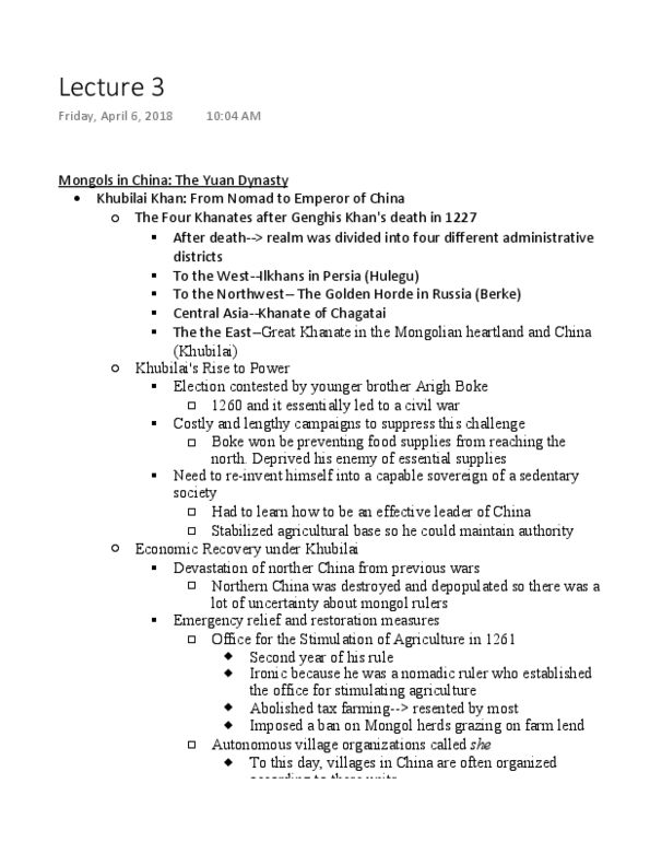 MMW 13 Lecture Notes - Lecture 3: Kublai Khan, Relay Race, Bubble Wrap thumbnail