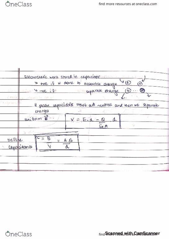 PHY152H1 Lecture 19: Electric Capacitors and related derivations thumbnail