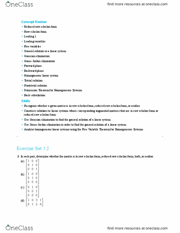 MATH 3510 Chapter Notes - Chapter 2: Augmented Matrix, Row Echelon Form, John Wiley & Sons thumbnail