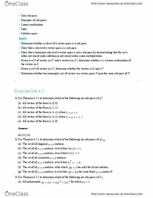 MATH 3510 Chapter Notes - Chapter 14: Linear Combination, John Wiley & Sons, Triangular Matrix thumbnail
