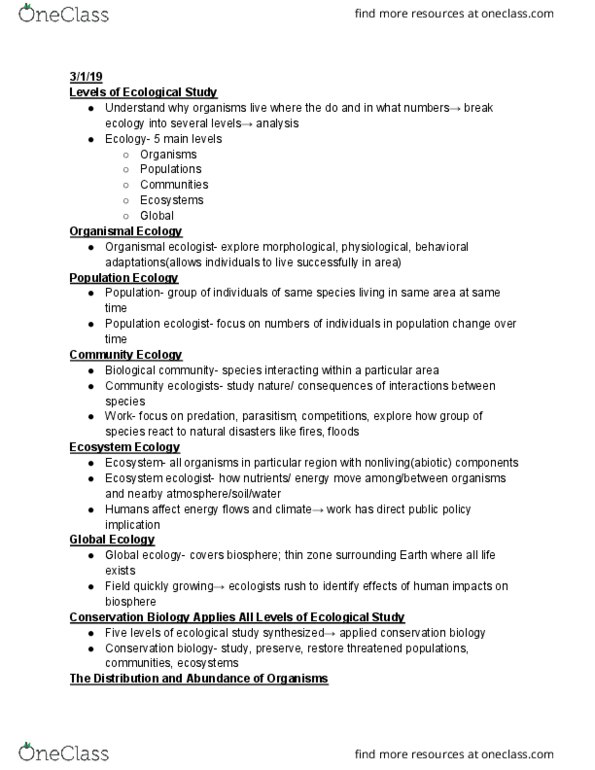 BIO SCI 94 Lecture Notes - Lecture 24: Primary Production, Ecological Study, Heat Capacity thumbnail