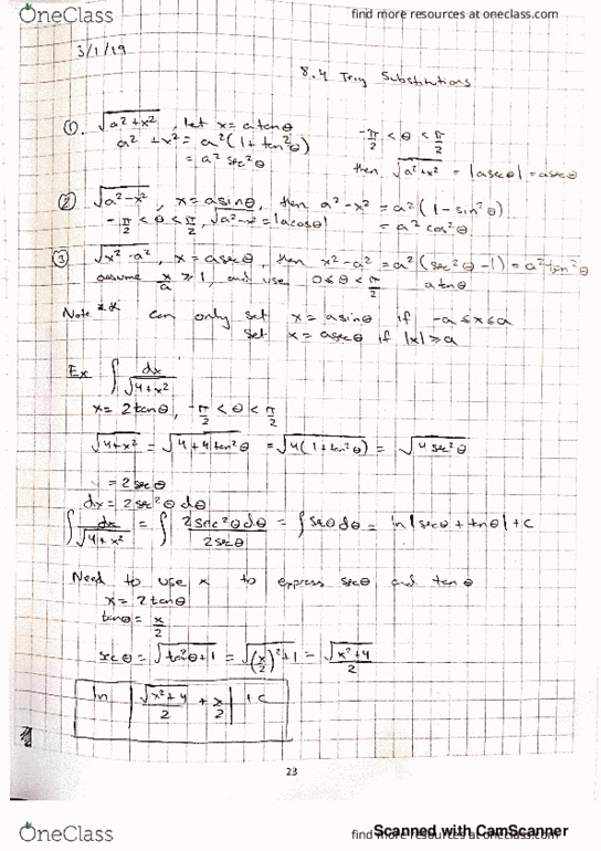 MAT 21B Lecture 24: Trig Substitution cover image