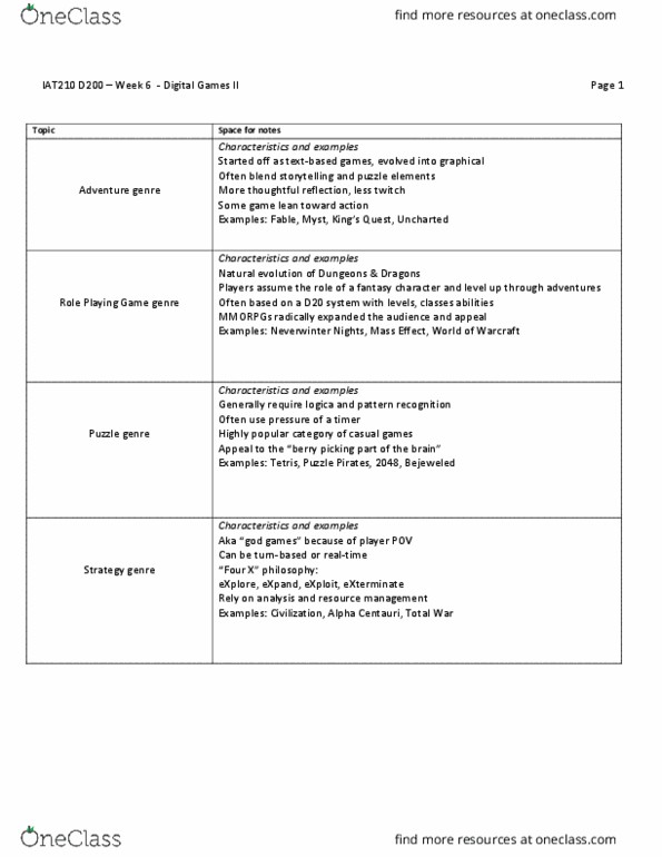 IAT 210 Lecture Notes - Lecture 6: Nunchaku, Accelerometer, Zynga thumbnail