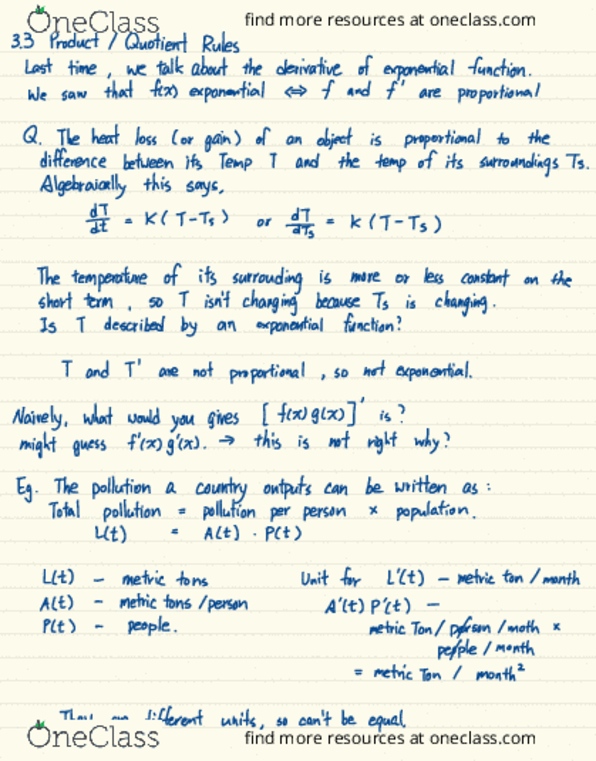 MAT135H1 Lecture Notes - Lecture 23: Tonne, Product Rule, Thx cover image