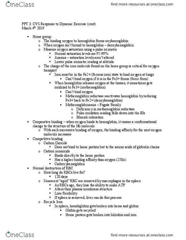 BMS 301 Lecture Notes - Lecture 14: Bilirubin, Valine, Overproduction thumbnail