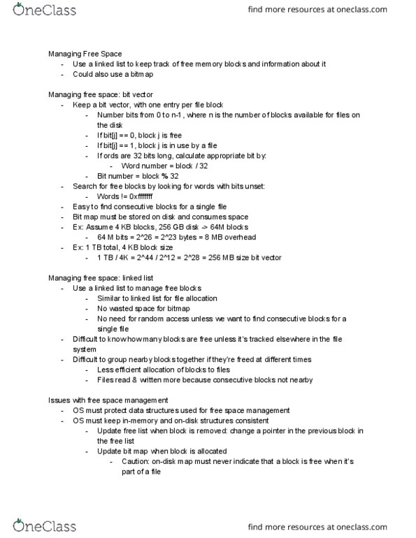 CSE 131 Lecture Notes - Lecture 22: Linked List, Root Directory, Inode thumbnail