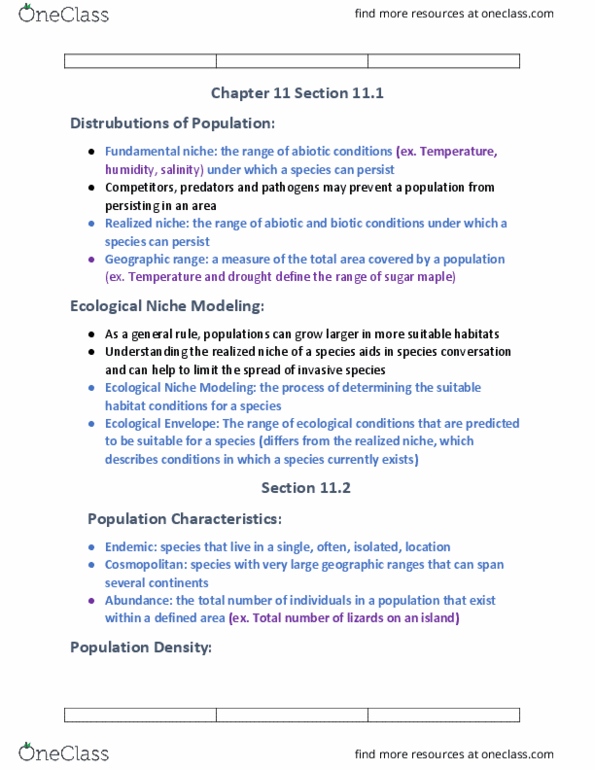 BIOL 2140 Lecture Notes - Lecture 7: Acer Saccharum, Metapopulation thumbnail