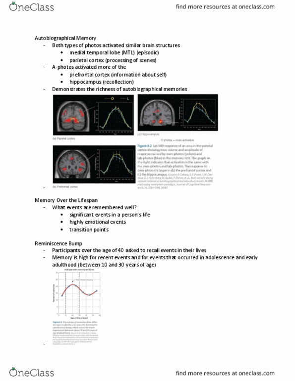 PSYCO258 Lecture Notes - Lecture 14: Temporal Lobe, Prefrontal Cortex, Amygdala thumbnail