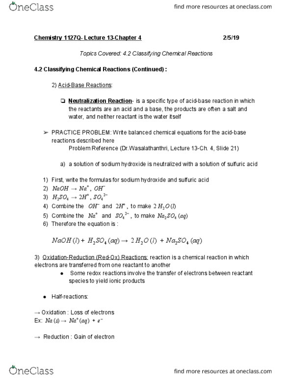 CHEM 1127Q Lecture Notes - Lecture 13: Fluorine, Oxidation State, Oxygen thumbnail