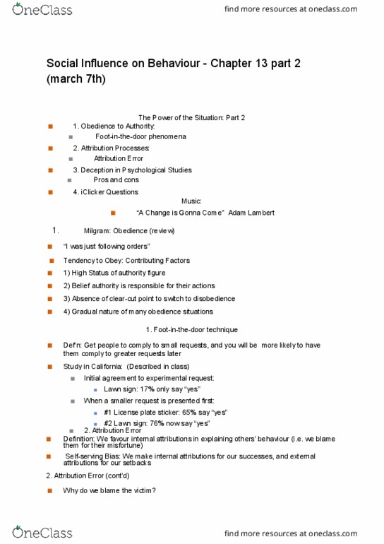 PSYC 1010 Lecture Notes - Lecture 35: Lawn Sign, Adam Lambert, Victim Blaming thumbnail