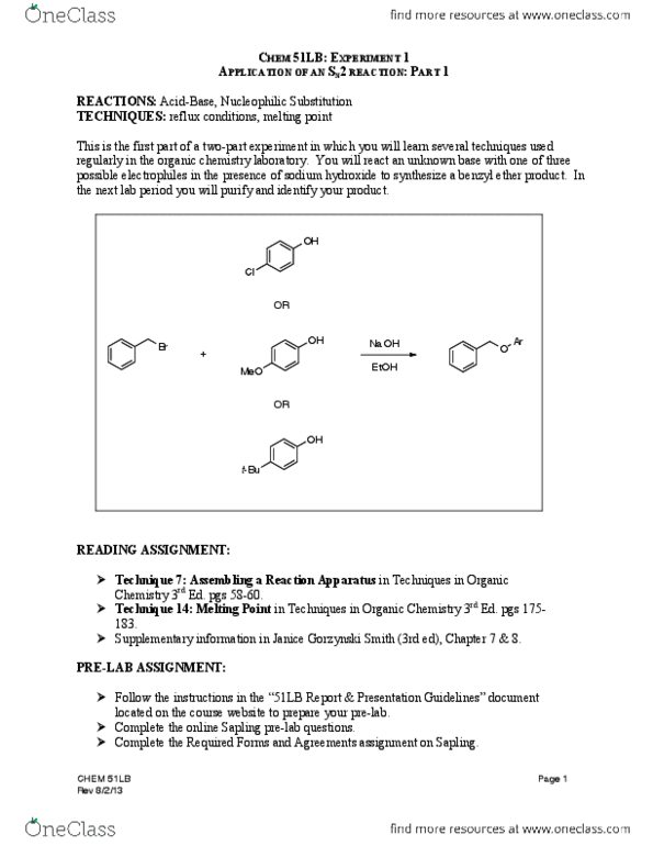 CHEM 51LB Lecture Notes - Purified Water, Scientific Reports, Fume Hood thumbnail