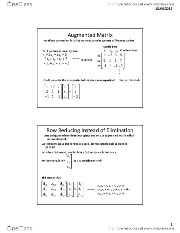 MATH 1107 Lecture : Lesson 8b -Solving Systems Using Matrices and Vectors.pdf thumbnail
