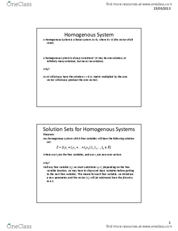 MATH 1107 Lecture : Lesson 9b -Homogenous Systems ^ Particular Solution.pdf thumbnail