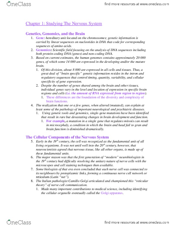 PSYCH 3BN3 Chapter Notes - Chapter 1: Neuroethology, Neuropil, Dendrite thumbnail