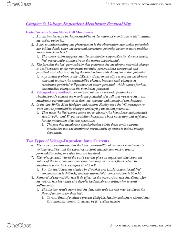 PSYCH 3BN3 Chapter Notes - Chapter 3: Tetraethylammonium, Tetrodotoxin thumbnail