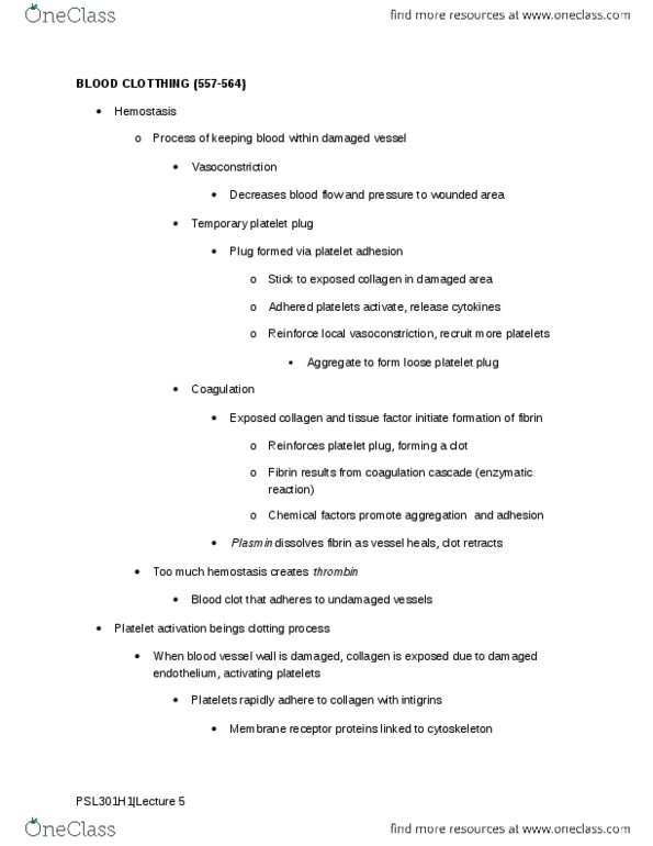 PSL301H1 Chapter Notes -Cytoskeleton, Prostacyclin, Thromboxane A2 thumbnail