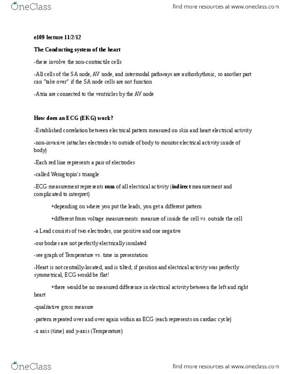 BIO SCI E182 Lecture Notes - Cardiac Output, Cardiac Muscle, Coronary Circulation thumbnail