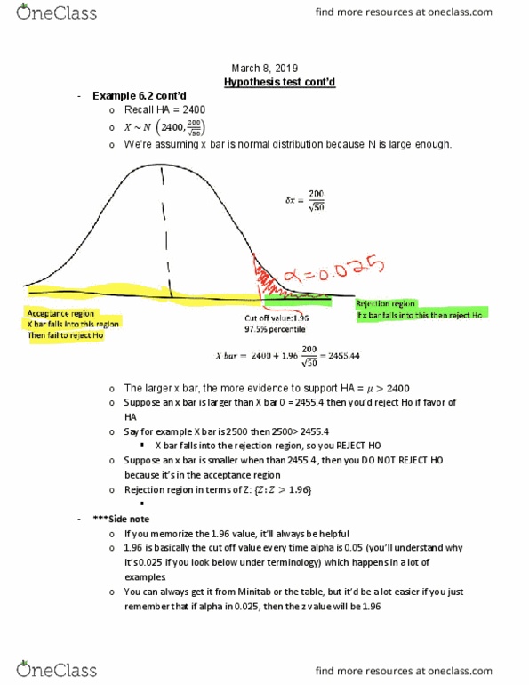 STAT 213 Lecture Notes - Lecture 25: Minitab, Null Hypothesis, Alternative Hypothesis cover image