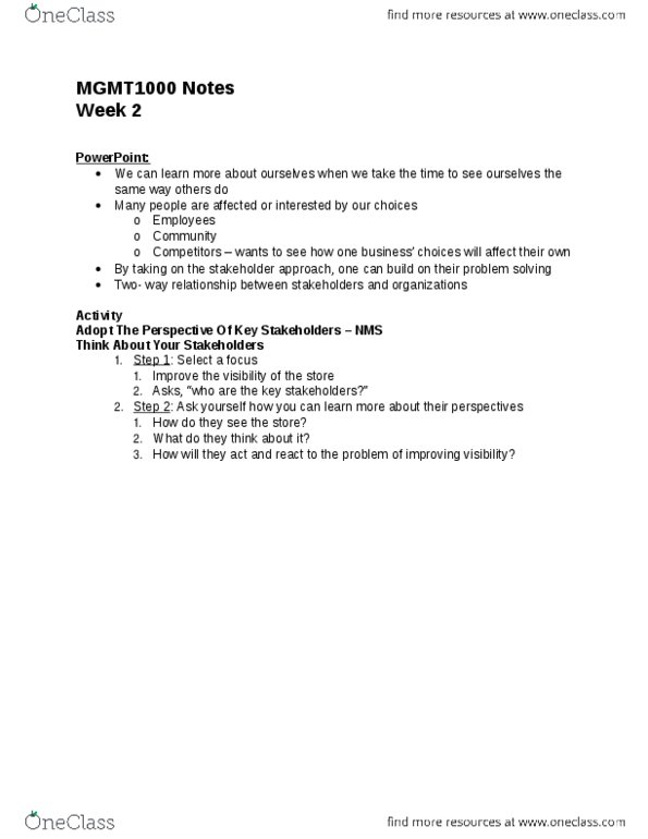 MGMT 1000 Lecture Notes - Lecture 2: Smallest-Circle Problem, Epub, Microsoft Powerpoint thumbnail