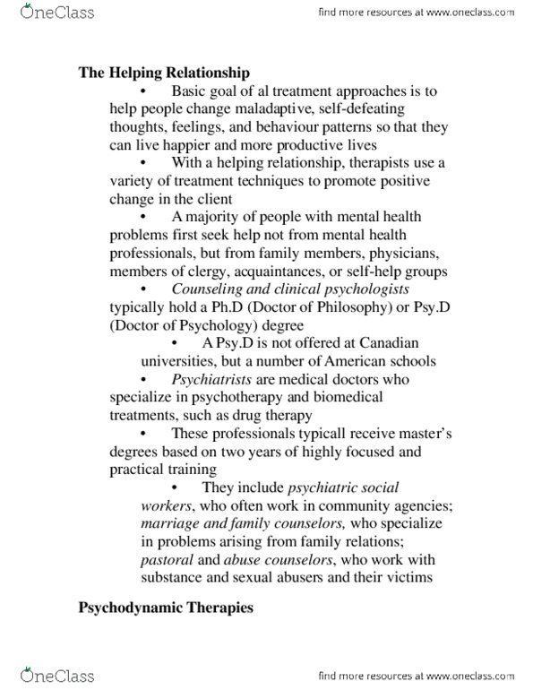 Psychology 1000 Chapter Notes -Reserpine, Consumer Reports, Monoamine Oxidase thumbnail