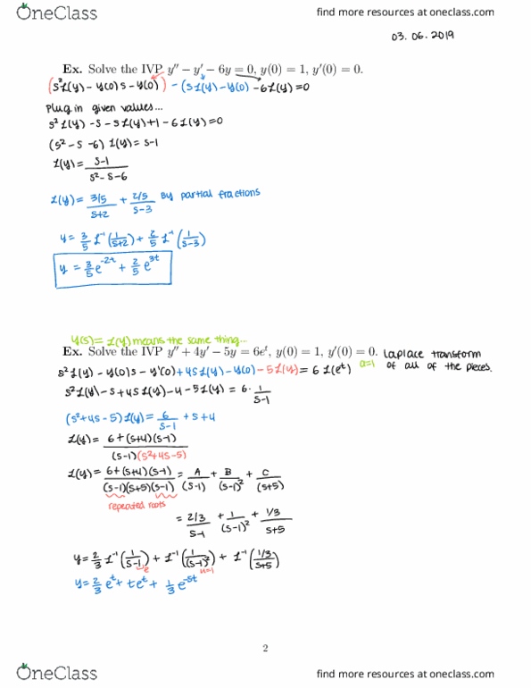 MTH 256 Lecture Notes - Lecture 22: Step Function, Oliver Heaviside, Contin thumbnail