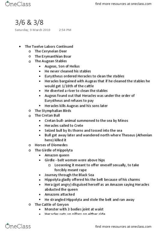 CLAS 430 Lecture 14: Heracles continued thumbnail