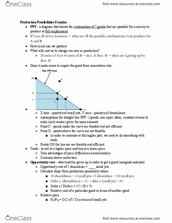ECON 010 Lecture Notes - Lecture 2: Boeing 787 Dreamliner, Opportunity Cost, Marginal Cost thumbnail