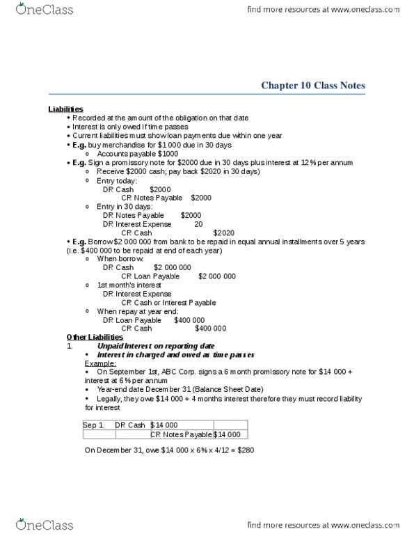 AFM123 Lecture Notes - Promissory Note, Accounts Payable, Current Liability thumbnail
