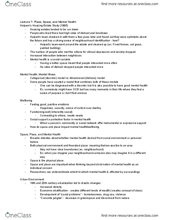 HLTHAGE 2GG3 Lecture Notes - Lecture 7: Economic Stratification, Major Depressive Disorder, Protective Factor thumbnail