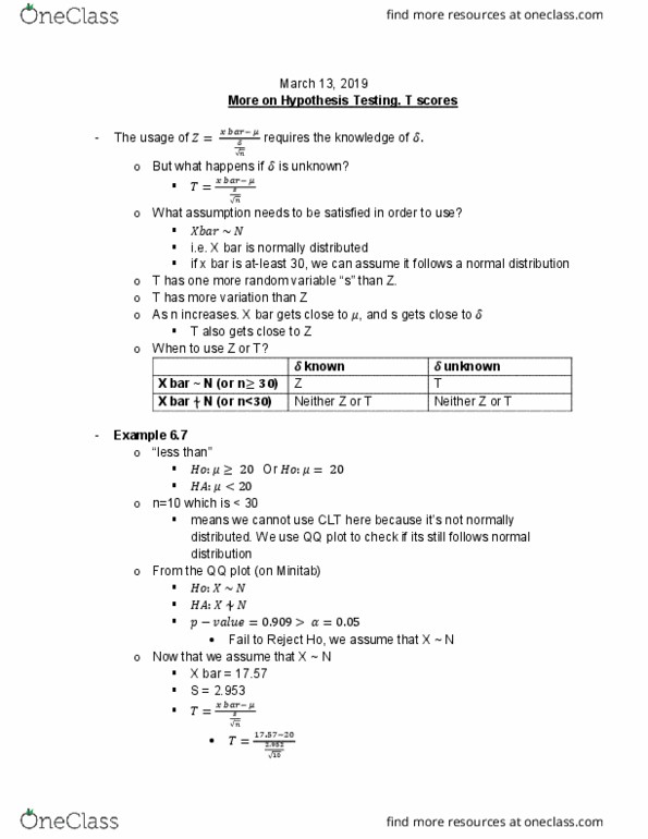 STAT 213 Lecture Notes - Lecture 27: Minitab, Random Variable, Microsoft Word cover image