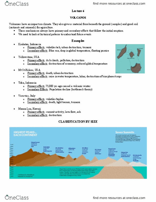 GEO 1111 Lecture Notes - Lecture 6: Volcanic Winter, Krakatoa, Mount Vesuvius thumbnail