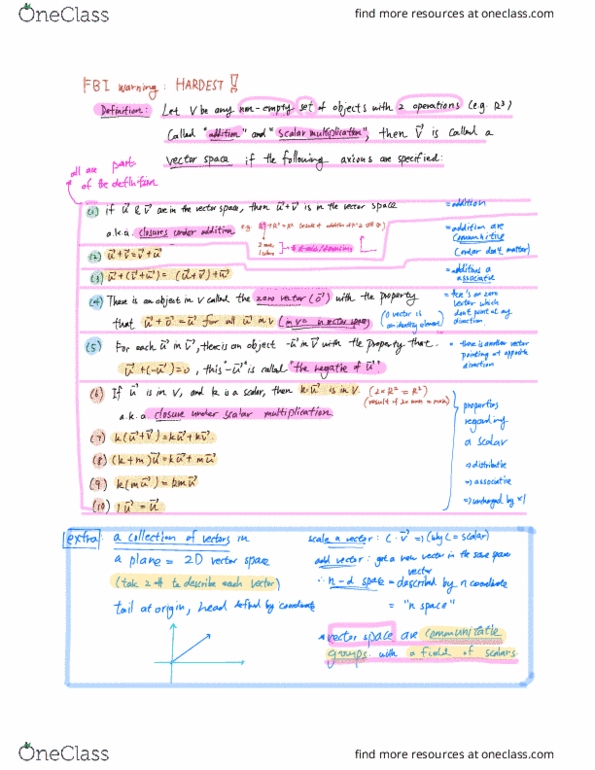 MATH 1ZC3 Lecture Notes - Lecture 20: Federal Bureau Of Investigation, Poultice, Scalar Multiplication thumbnail