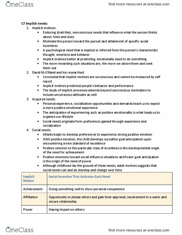 PSYC 389 Chapter Notes - Chapter 7: Muscle Tone, High High, Social Isolation thumbnail