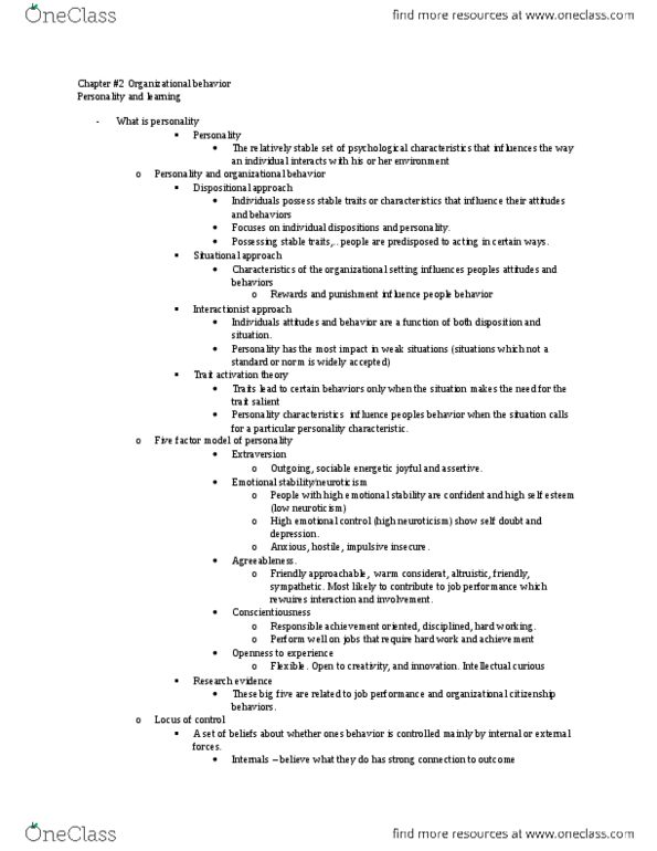 Business Administration 2295F/G Chapter Notes - Chapter 2: Tylenol (Brand), Career Development, Headache thumbnail