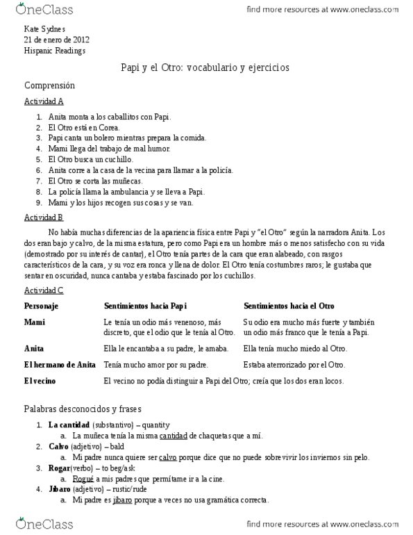 SPAN 2002 Chapter Notes -El Otro, Llama thumbnail