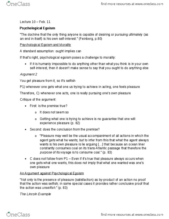 PHLA11H3 Lecture Notes - Lecture 10: Relativism, Moral Skepticism, Subjectivism thumbnail