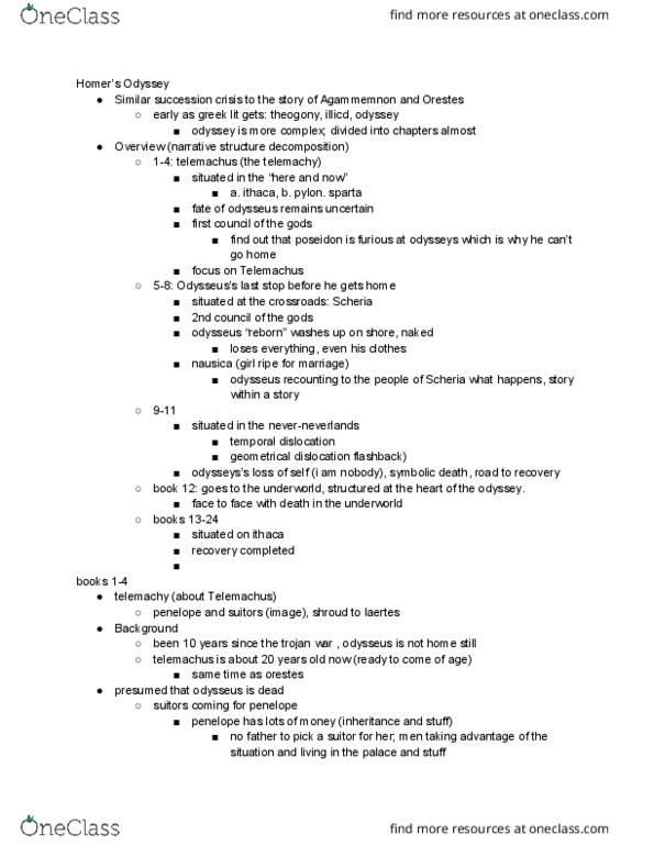 CLASS 40 Lecture Notes - Lecture 14: Scheria, Theogony, Identity Crisis thumbnail