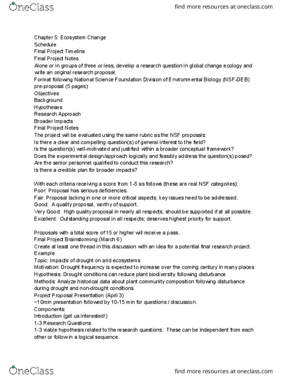 GEO 446LEC Lecture Notes - Lecture 5: Environmental Science, Ecosystem Approach, Brainstorming thumbnail