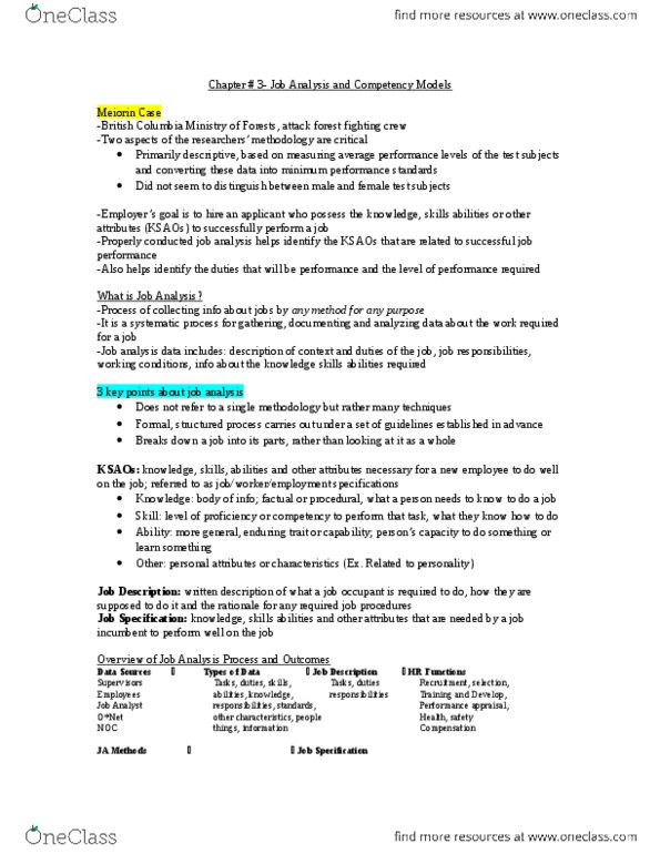 Psychology 2060 Chapter Notes - Chapter 3: Service Canada, Management System, Face Validity thumbnail