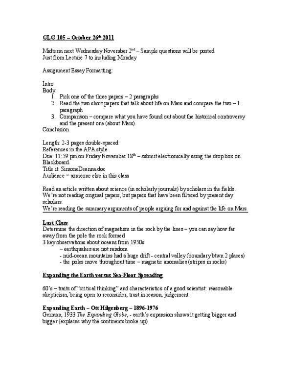 ESS102H1 Lecture Notes - Convection Cell, Subduction, Asthenosphere thumbnail