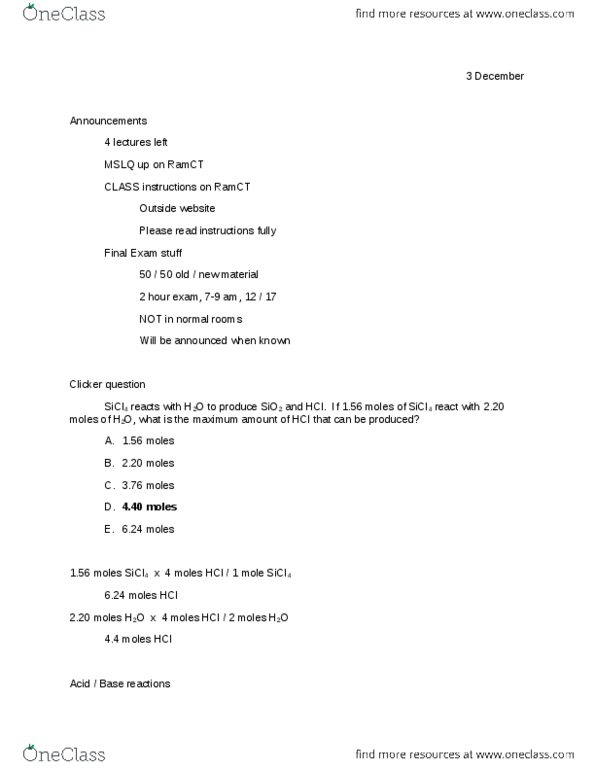 CHEM 111 Lecture Notes - Acetonitrile, Energy, Sodium Hydroxide thumbnail