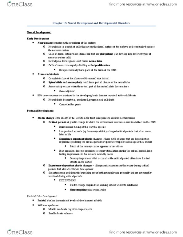 PSYB65H3 Chapter Notes - Chapter 13: Marasmus, Teratology, Cerebral Atrophy thumbnail