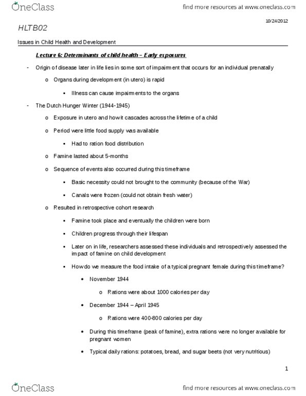 HLTC23H3 Lecture Notes - Lecture 6: Cardiovascular Disease, Fibrinogen, Schizophrenia thumbnail